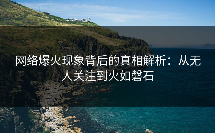 网络爆火现象背后的真相解析：从无人关注到火如磐石